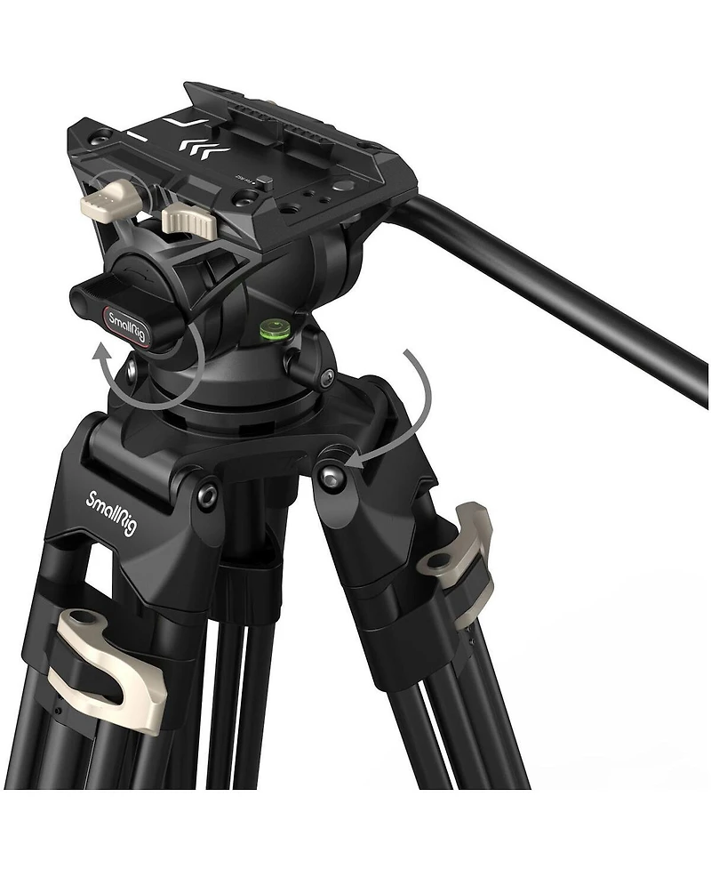 SmallRig Ad-01S 3-Section Heavy-Duty Aluminum Tripod with Fluid Head
