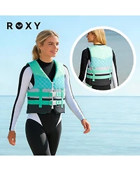 Roxy Uscg Approved Women's Life Vest, Light-weight Epe Foam with Two Quick Release Buckles, for Boating, Fishing and Kayaking