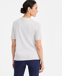 Jm Collection Women's Short-Sleeve V-Neck Cardigan, Macy's Exclusive