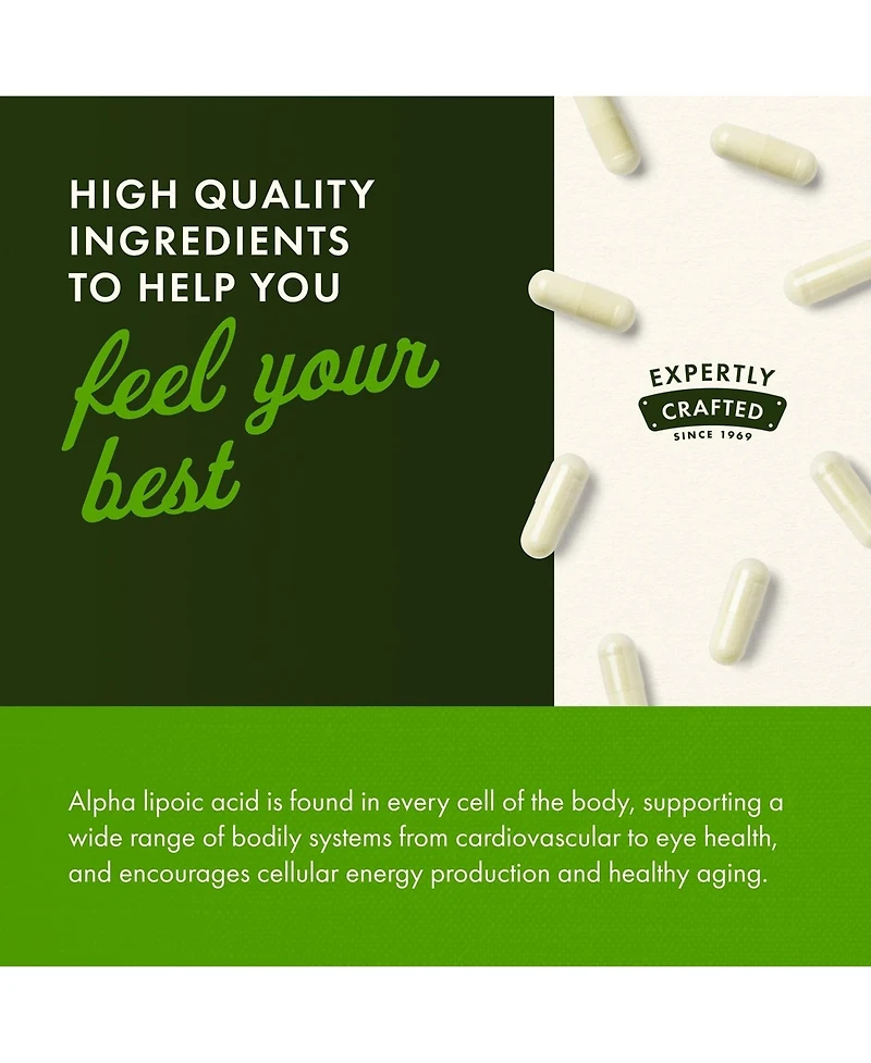 Swanson Alpha Lipoic Acid Health Supplement 300 mg 120 Capsules