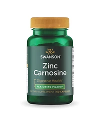 Swanson Zinc Carnosine (PepZin Gi), Gastric Health and Digestive Support, Microbial Balance in Stomach 60 Capsules