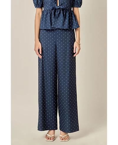 English Factory Women's Polka Dot Long Pants