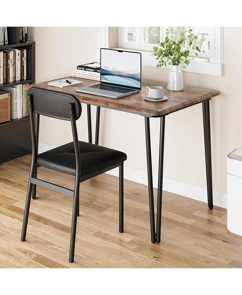 gaomon Dining Table Set for 4 Kitchen Table and Chairs for 4 5 Piece Kitchen Dining Room Table Set Dinner Table With Upholstered Seat