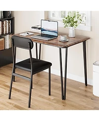 gaomon Dining Table Set for 4 Kitchen Table and Chairs for 4 5 Piece Kitchen Dining Room Table Set Dinner Table With Upholstered Seat