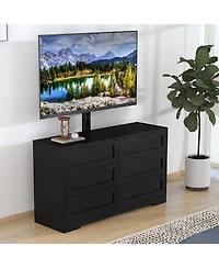 gaomon Tv Stand with Mount and Drawers Storage Fits 32/45/55/65/75/80 Inch TVs