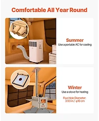 Mecale 8 to 12 Person Inflatable Glamping Tent with Skylights