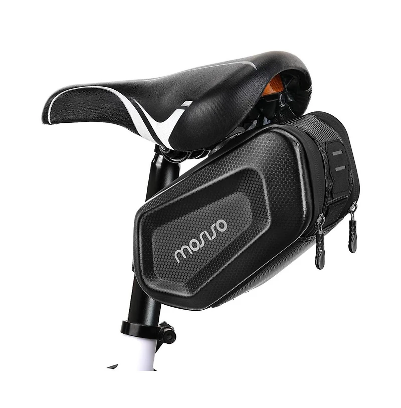 Hikeen Waterproof Bike Seat Bag 2L Hard Shell Bicycle Saddle Bag Under Seat Storage Pouch with Quick Release for Road Mountain Cycling