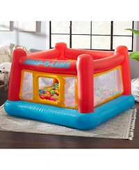 Intex Inflatable Jump-o-Lene Trampoline Bounce House with Crawl-Thru Door & Net