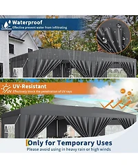 gaomon 10x20 Heavy Duty Pop Up Canopy Tent with 6 Removable Sidewalls