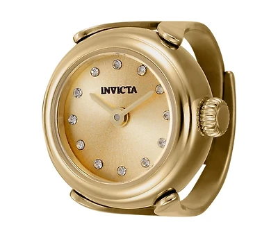 Invicta Women's Mini Quartz 2 Hand Dial Ring Watch