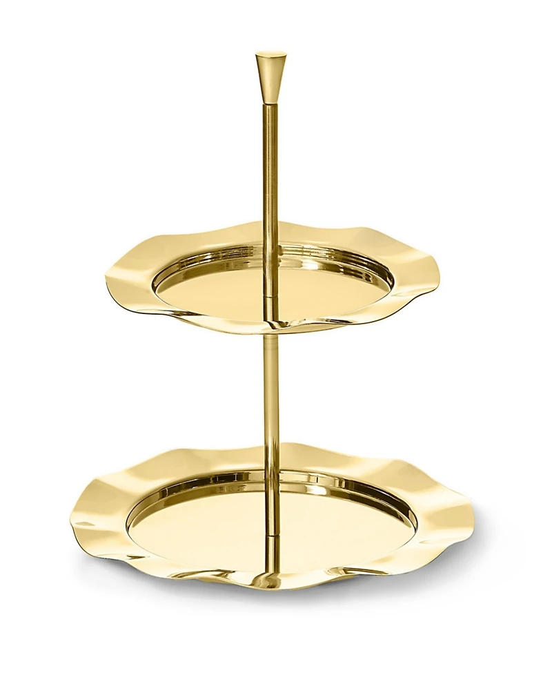 Godinger Lilliput Mirrored 2-Tiered 8.5" Serving Stand