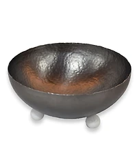 Godinger Temari Hammered Gunmetal Footed 9" Salad Bowl