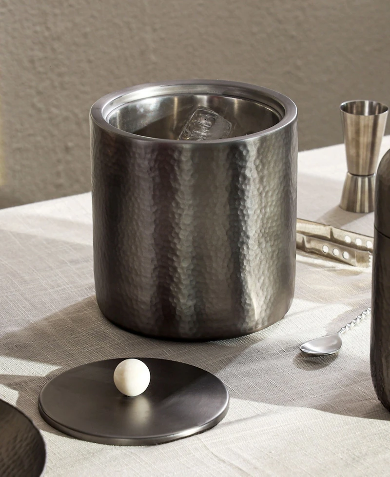 Godinger Temari Hammered Gunmetal 64 oz. Ice Bucket
