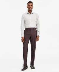 The Men's Store Modern-Fit Bordeaux 100% Wool Suit Separate Pants, Macy's Exclusive