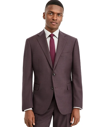 The Men's Store Men's Modern-Fit Bordeaux 100% Wool Suit Separate Jacket, Macy's Exclusive