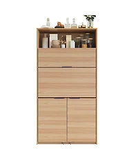 Streamdale Furniture Multifunctional Kitchen Pantry with Hutch and Workstation