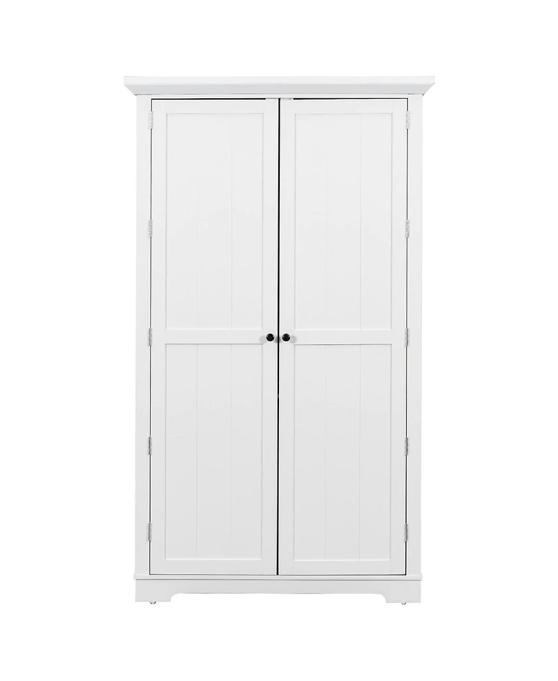 Streamdale Furniture Shaker Pantry Cabinet w Drawers, Doors, Shelves, Trays