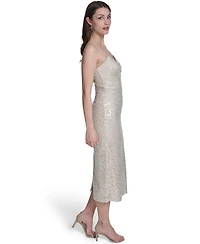 Eliza J Women's Spaghetti Strap V-Neck Midi Dress