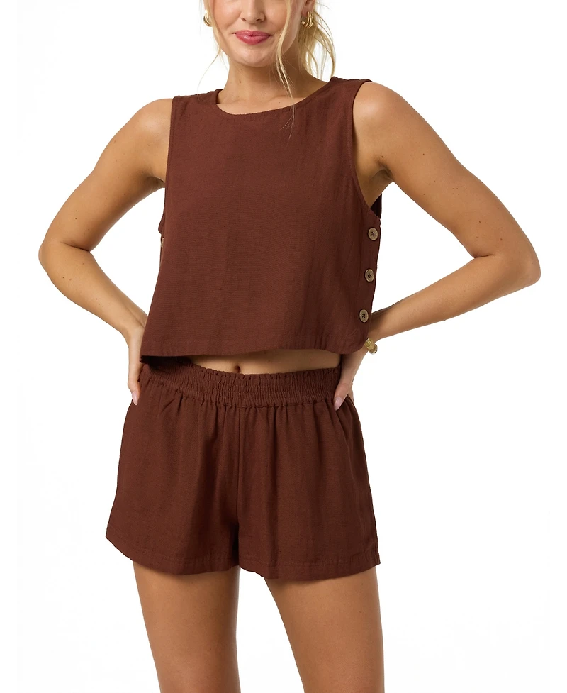 O'Neill Women's Smocked Waistband Pull-On Shorts