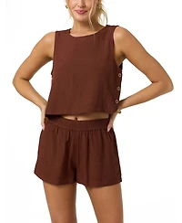 O'Neill Women's Smocked Waistband Pull-On Shorts