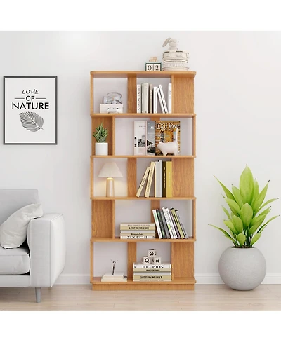 Streamdale Furniture 31.5"x64.56" 5-Tier Open Bookshelf Mdf Display Shelving