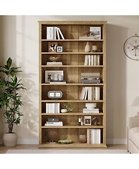 Tribesigns 71" Tall Bookshelves and Bookcases with Adjustable Shelves, 8-Tier Large Open Library Bookcase, FreeStanding Display Storage Shelves
