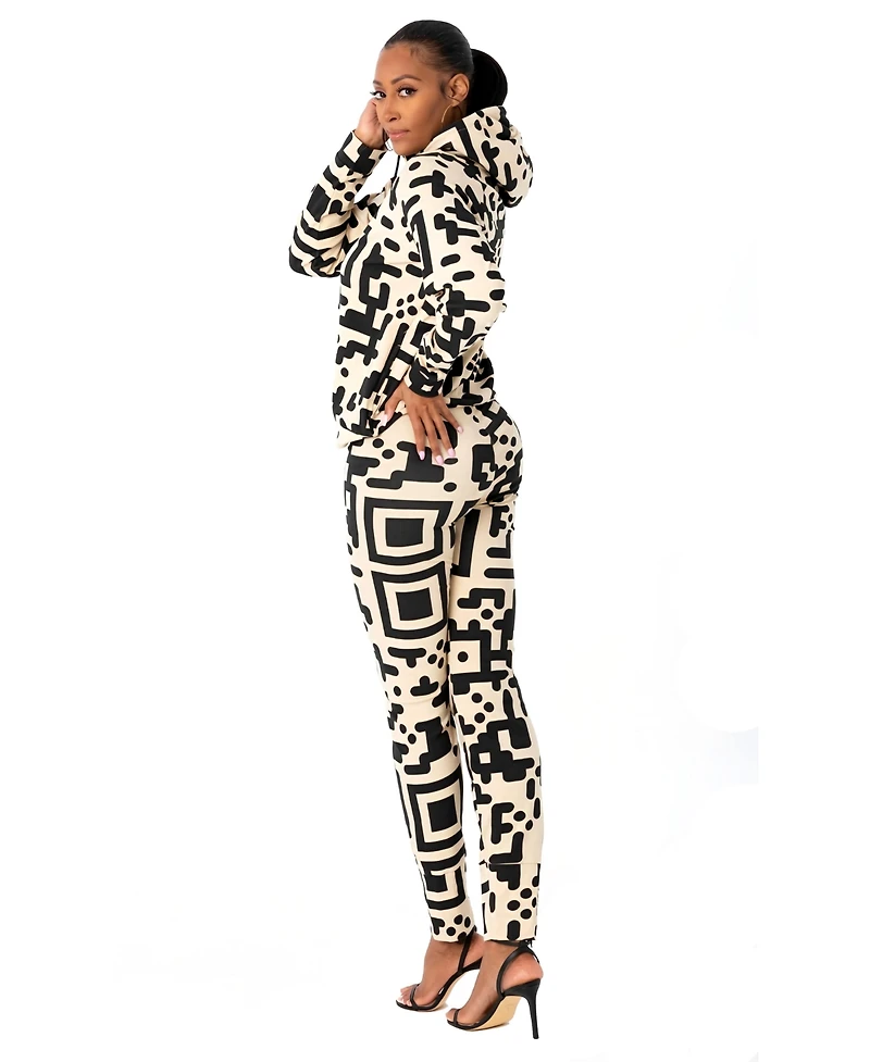 Dai Moda Women's Qr Print Legwarmer Legging