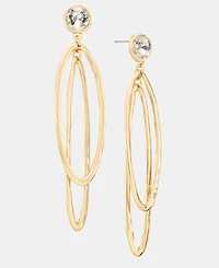 I.n.c. International Concepts Crystal Double Oval Statement Earrings, Macy's Exclusive