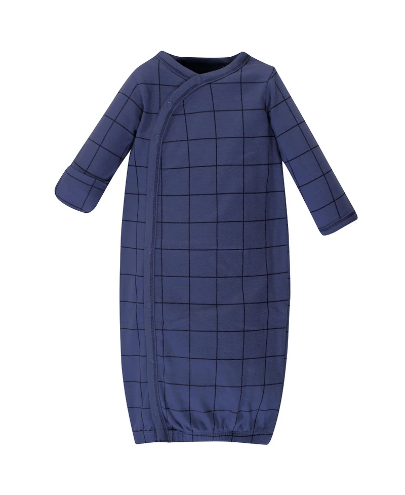 Touched by Nature Baby Boys Unisex Natural Cotton Kimono-Style Gown