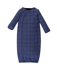Touched by Nature Baby Boys Unisex Natural Cotton Kimono-Style Gown