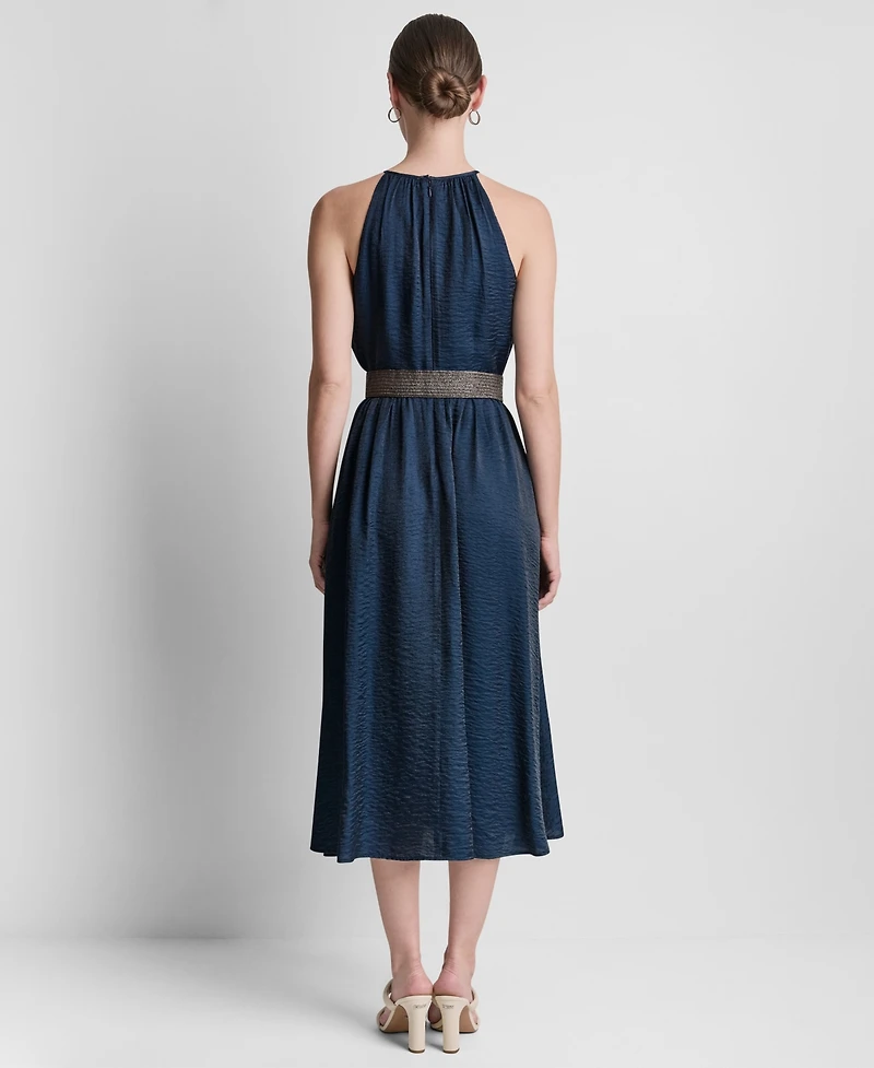 Dkny Women's Sleeveless Halter Midi Dress