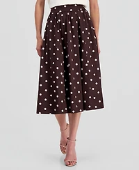 T Tahari Women's Printed Pull-On Midi Skirt