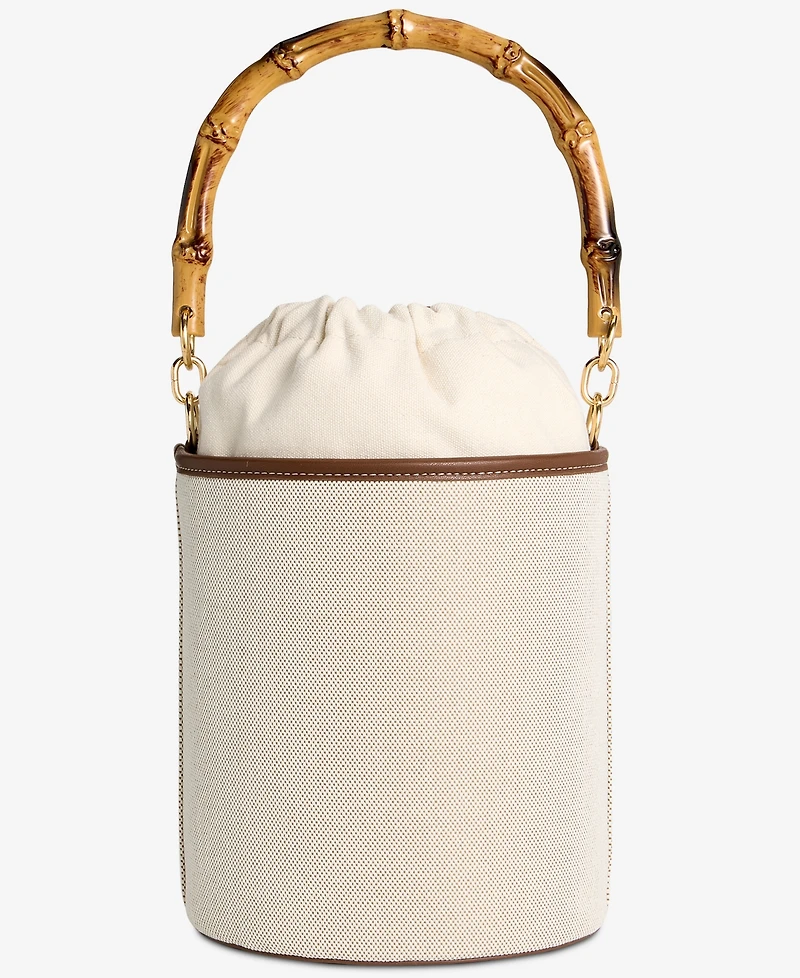 Giani Bernini Linen Bamboo Handle Bucket, Macy's Exclusive