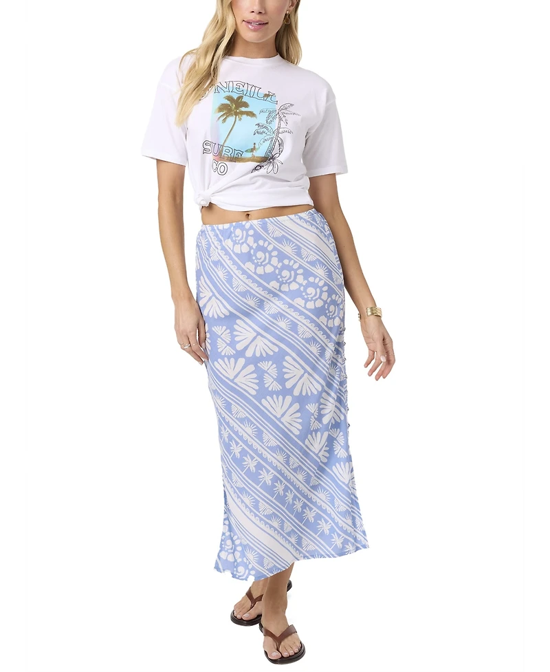 O'Neill Women's Bellamy Abstract Pull-On Midi Skirt