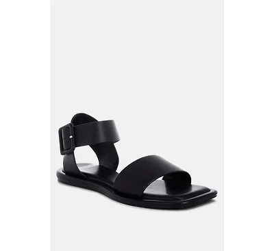 Rag & Co Women's Tayana Chunky Buckle Strap Flats