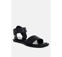 Rag & Co Women's Tayana Chunky Buckle Strap Flats