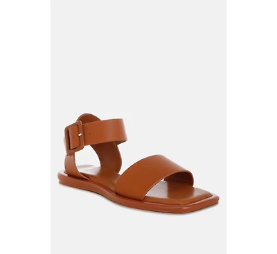 Rag & Co Women's Tayana Chunky Buckle Strap Flats