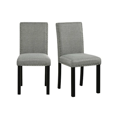 Gouun Nailhead Trim Dining Chairs Set of 2 with Bent Wood Legs and Padded Seat
