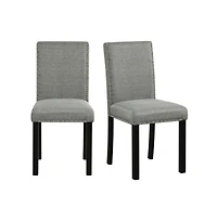 Gouun Nailhead Trim Dining Chairs Set of 2 with Bent Wood Legs and Padded Seat