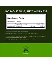 Swanson Vitamin B2 Riboflavin Supplement for Vision Health, Thyroid Function and Supports Energy Production