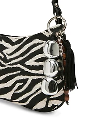 Steve Madden Bsabine Small Pebbled and Tassled Shoulder Handbag