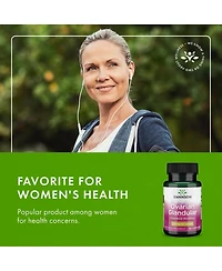 Swanson Ovarian Glandular Supplement Women's Glandular Health and Balance Support Premium Bovine Tissue 60 Capsules, 250mg Each