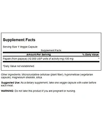 Swanson Papain Papaya Enzyme 100 Milligrams 90 Veg Capsules
