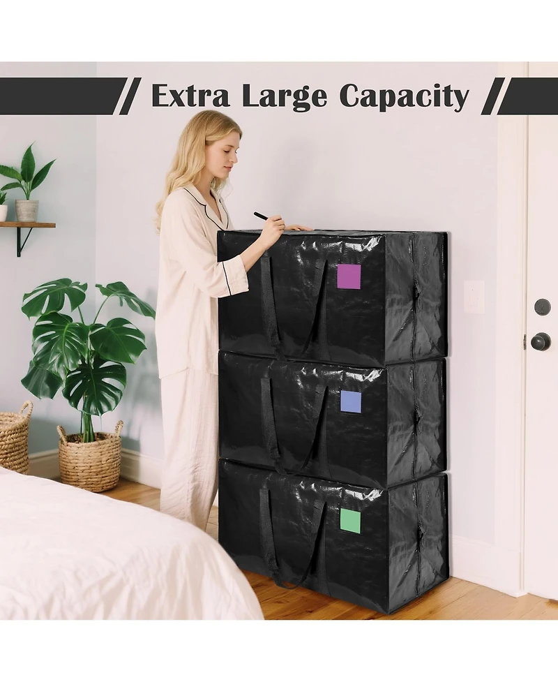 Gnuadz 6 Pack Heavy Duty Moving Bags with Reinforced Zipper