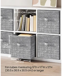 Gnuadz 6Pieces Storage Cubes Fabric Bins Closet Organizers Foldable
