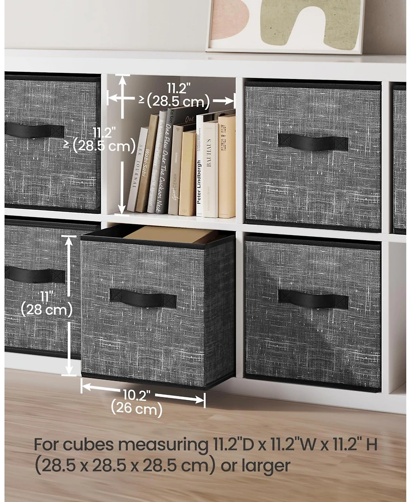 Gnuadz 6PC Storage Cubes Fabric Bins Closet Organizers Foldable