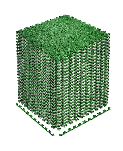 Sorbus 24 Piece 24 x 24 in. Interlocking Floor Mat Grass