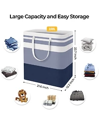 Gnuadz 2PC Laundry Hamper Waterproof Collapsible Tall Clothes With Handles Gift Basket