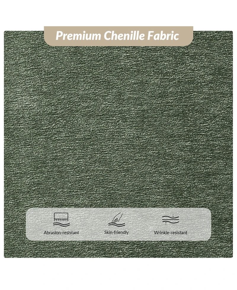 Hulala Home Ella Modern Chenille Fabric Upholstered Bench