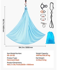 Mecale Aerial Yoga Hammock Swing 300 lbs Nylon for Parent and Child